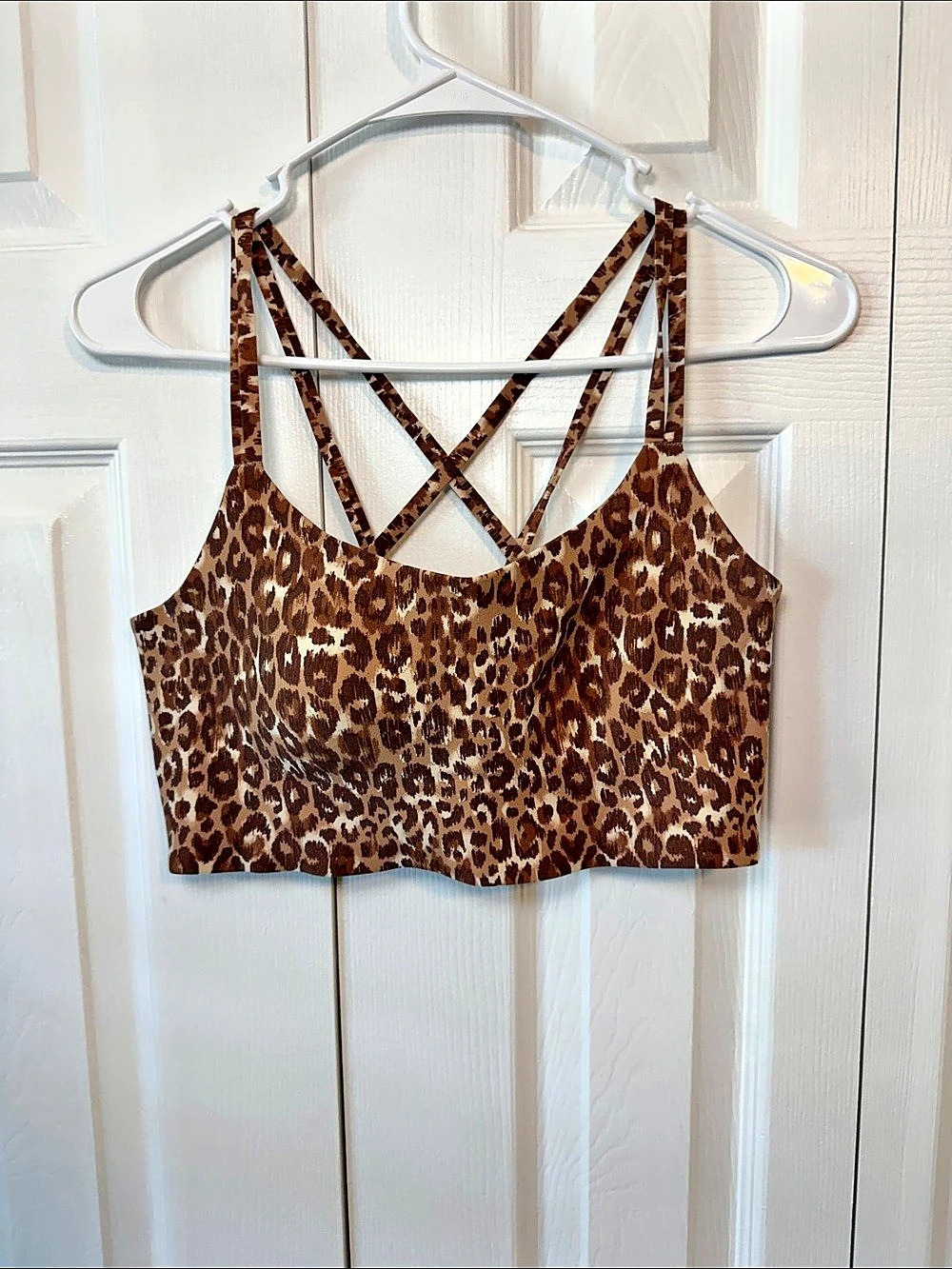 Aerie Cheetah Print Longline Sports Bra – Size Medium